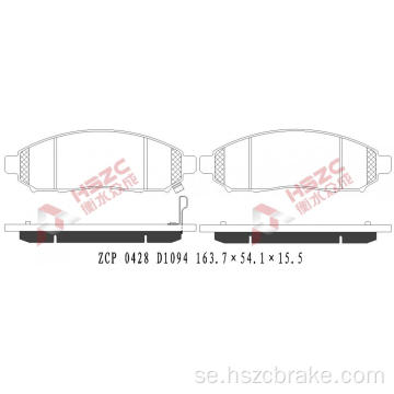 FMSI D1094 keramisk bromsbelägg för Nissan